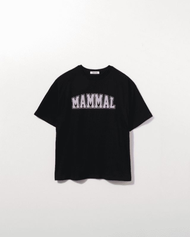 Callege T-shirt（BLACK×PURPLE） / mammal